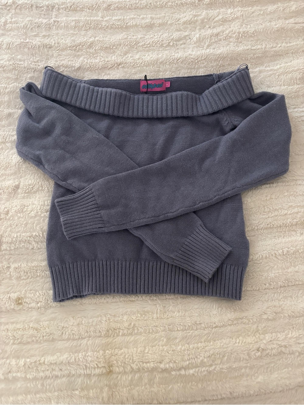 Blue Edikted off the shoulder Sweater